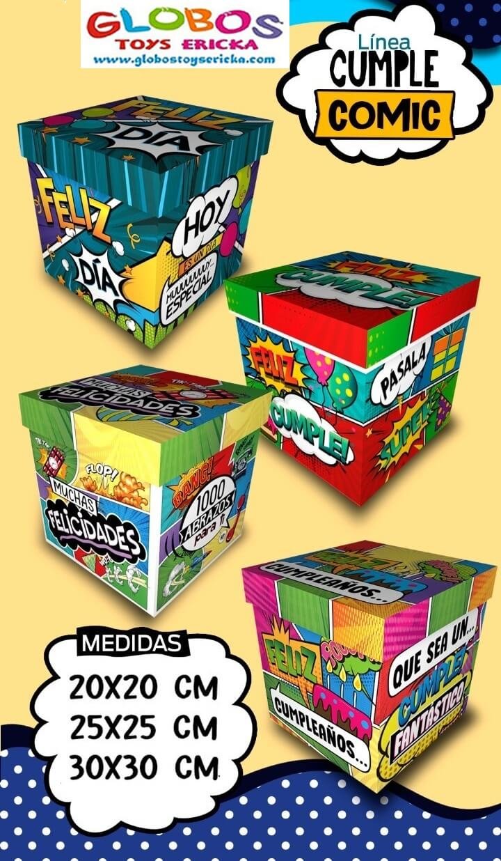 Percibir Bueno Pórtico Caja cubo Comic diferente tamaño Globos Toys Ericka