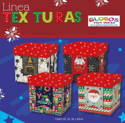 Cubo Navidad Linea Texturas