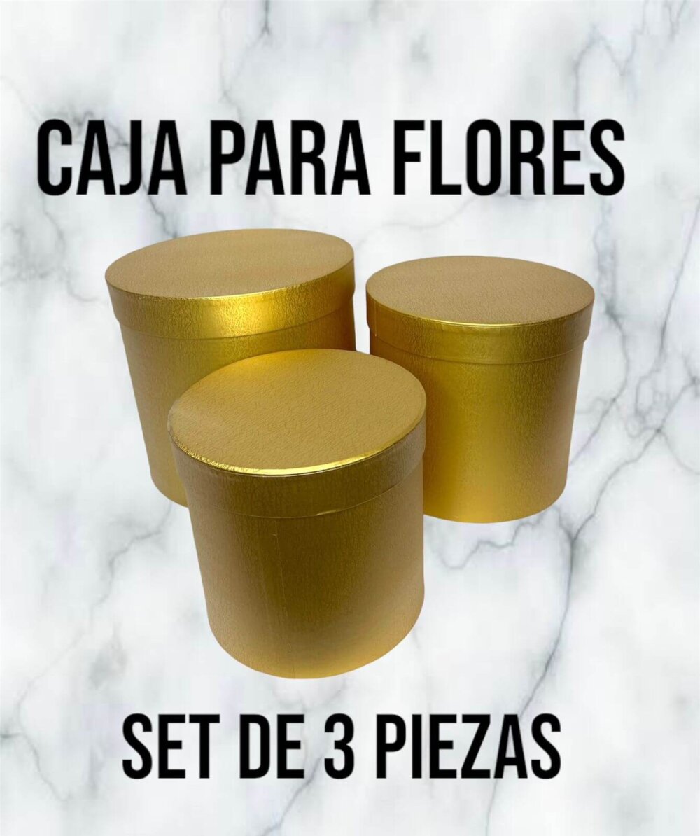 Caja Cilindro Dorado
