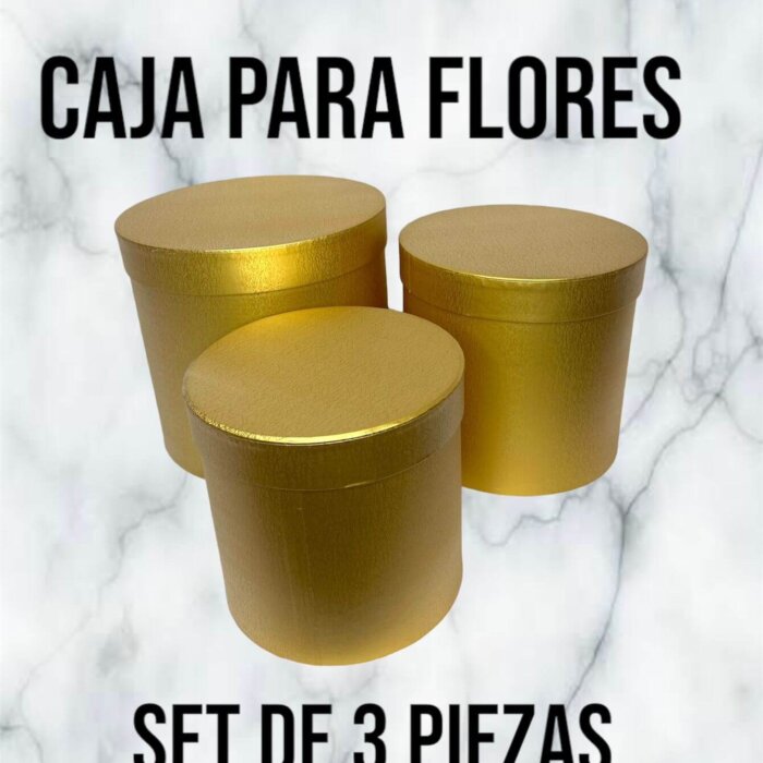 Caja Cilindro Dorado