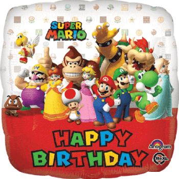 Globo Mario Bros Happy Birthday