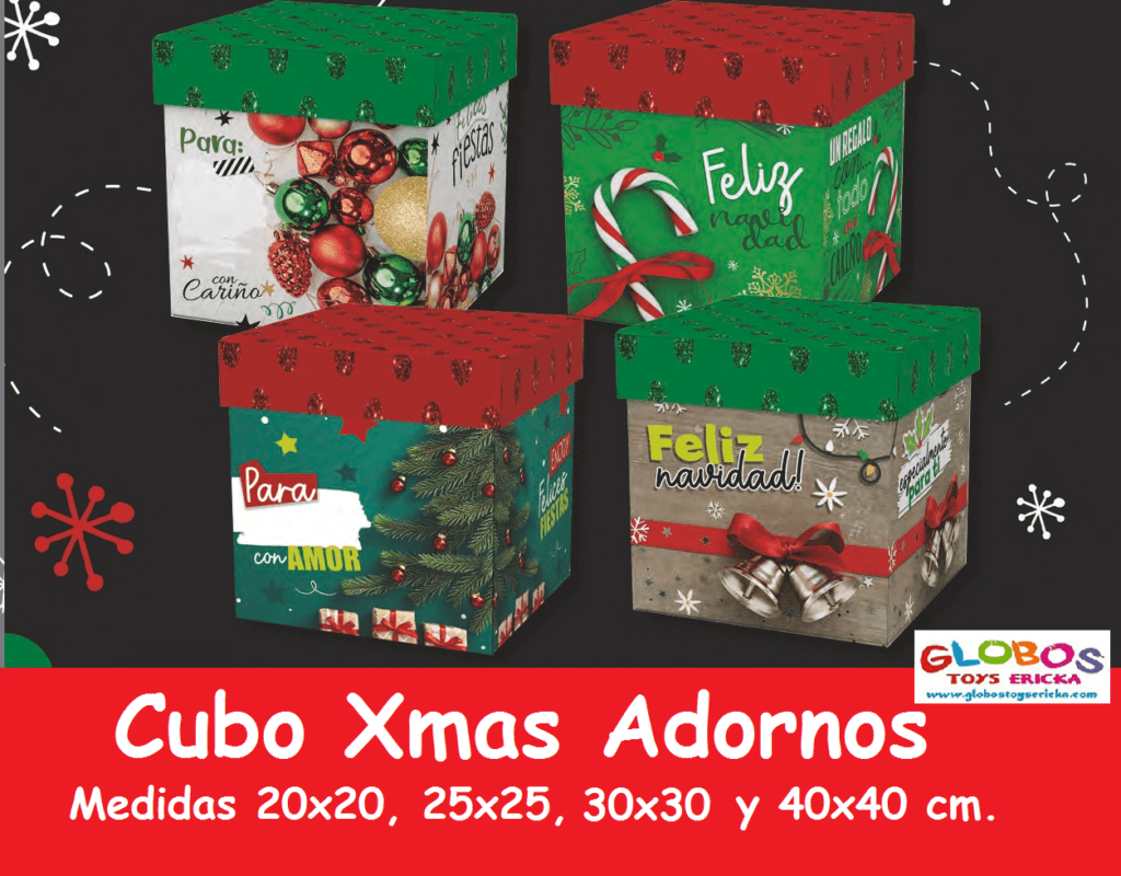 Cubo Navidad Adornos