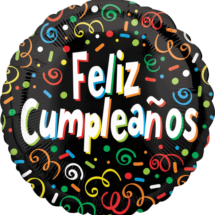Globo Feliz Cumpleaños Confetti