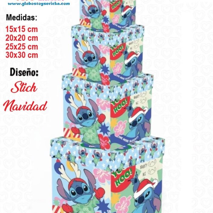 Cubo Stich Navidad