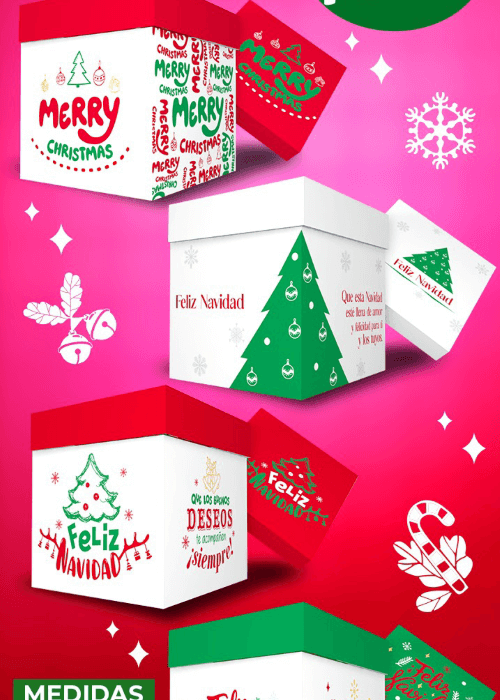 Cubo Navidad Nieve