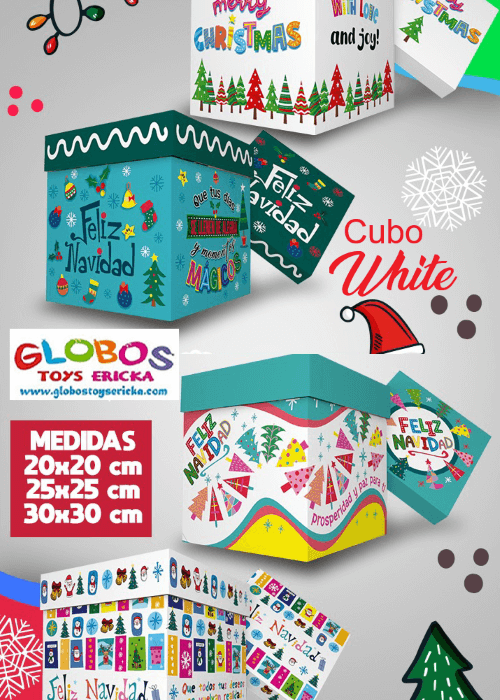 Cubo Navidad white