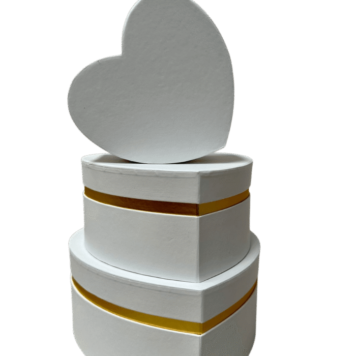 Corazon blanco con Dorado