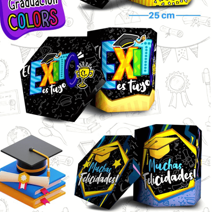 Caja Exagonal Graduacion