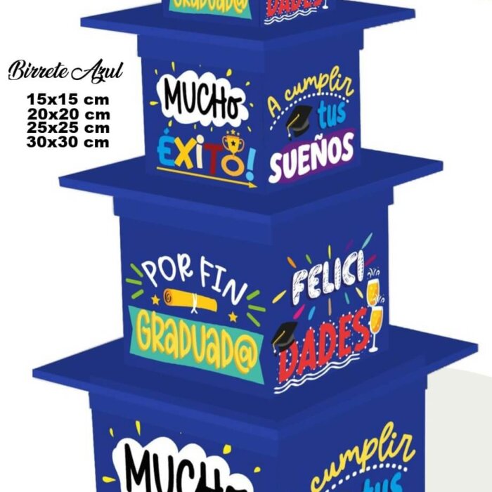 Cubo Birrete Azul