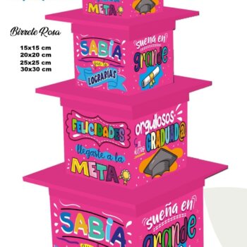 Cubo Birrete Rosa