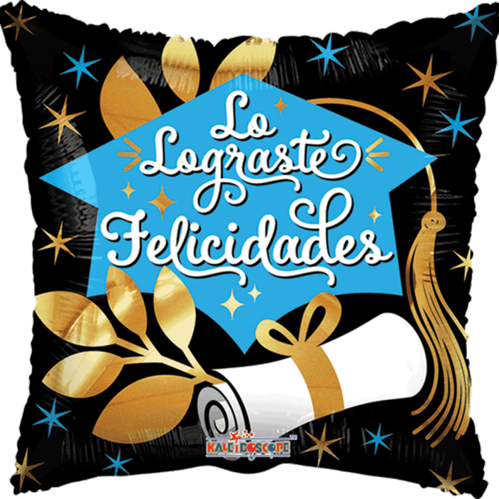 Globo Lo Lograste Felicidades Azul
