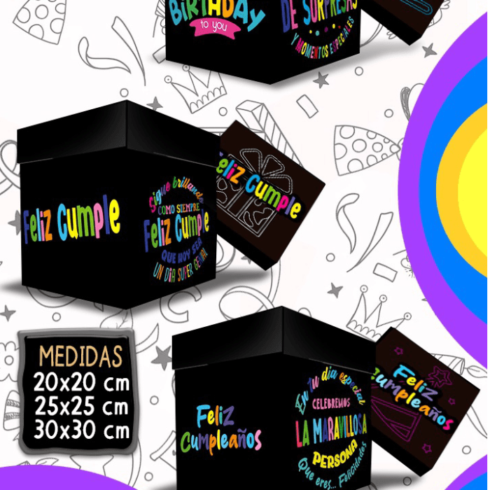 Cubo Cumple Black